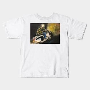 Retro Scooter, Classic Scooter, Scooterist, Scootering, Scooter Rider, Mod Art Kids T-Shirt